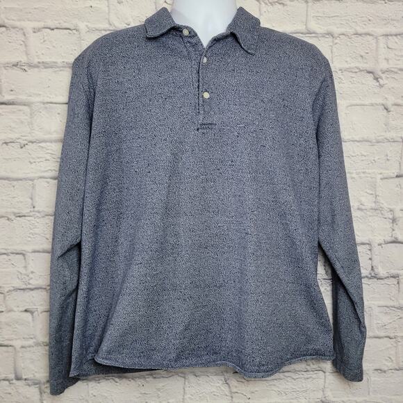 J. Crew Shirt Mens Size XL Long Sleeve Heavyweight Polo FLAWED - Picture 1 of 12